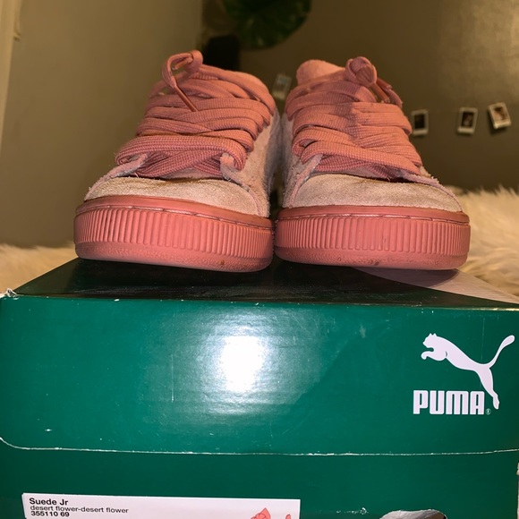 PUMA suede desert flower light pink shoes - Picture 3 of 5